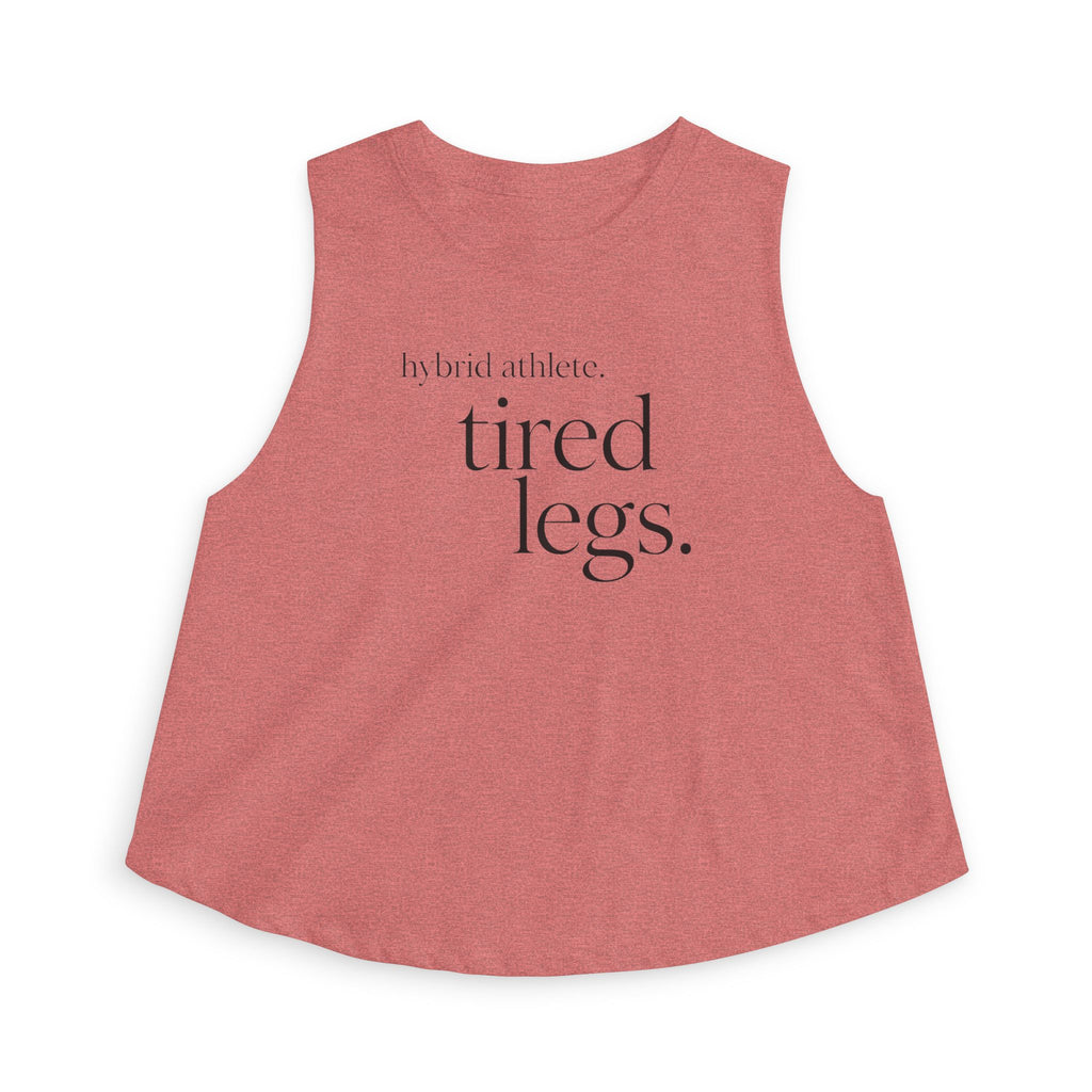 hybrid athlete tired legs Crop Tank