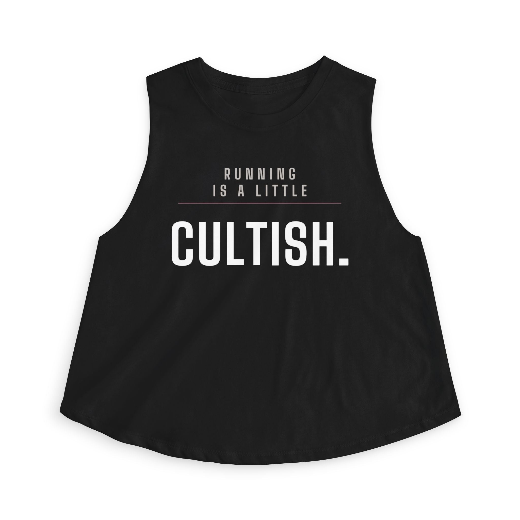 little cultish running Crop Tank