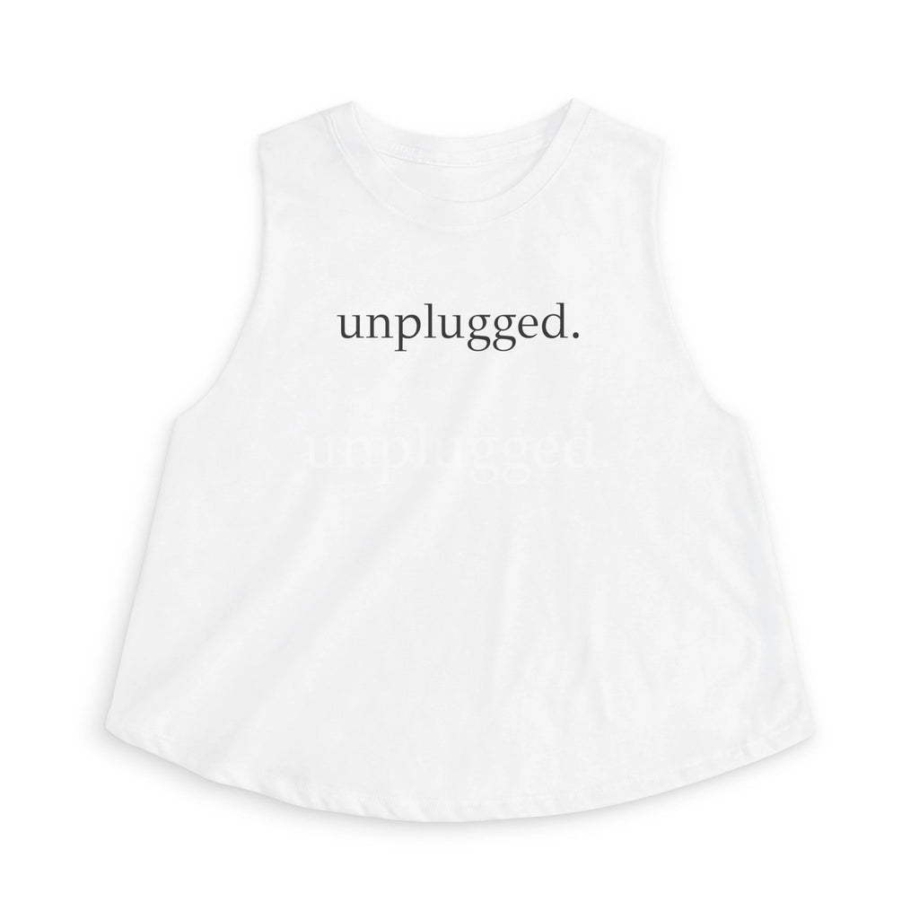 unplugged running Crop Tank