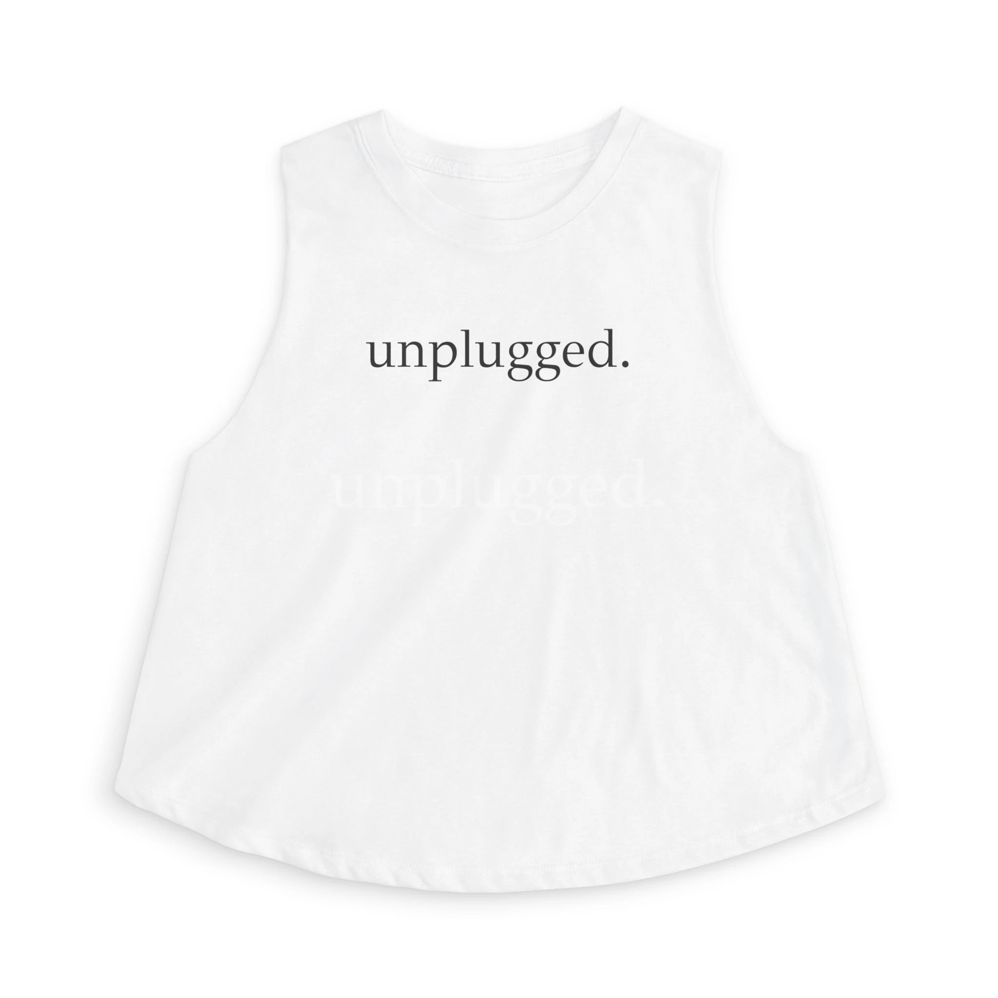 unplugged running Crop Tank