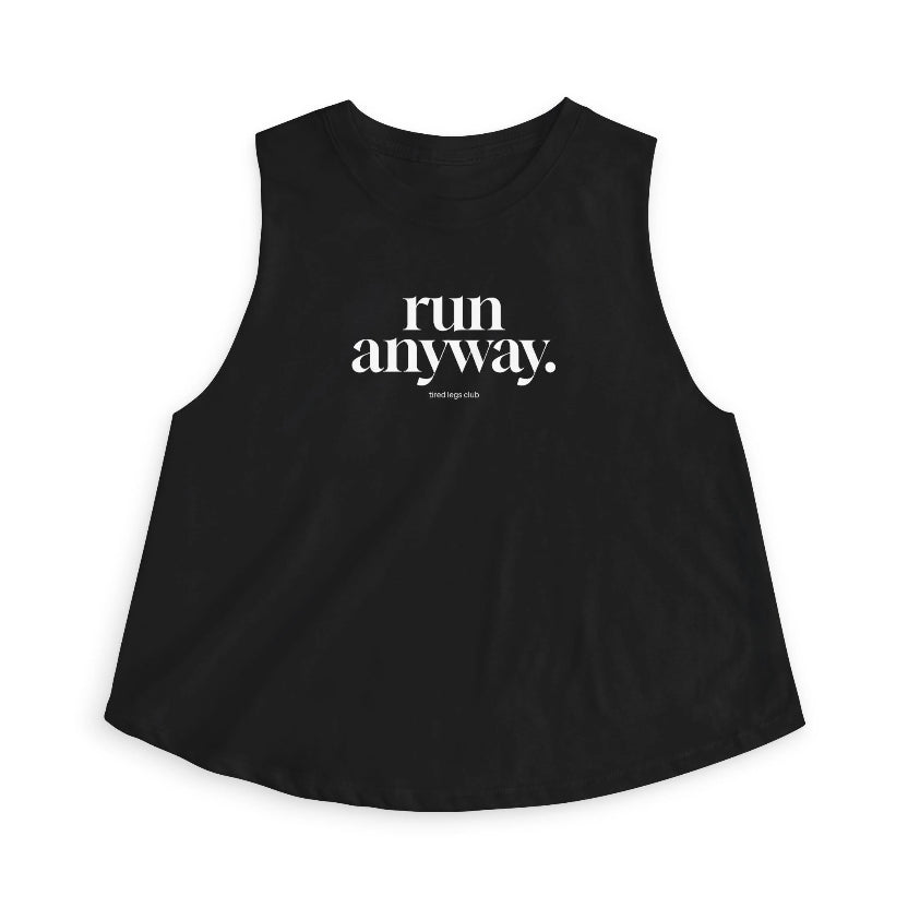run anyway Crop Tank