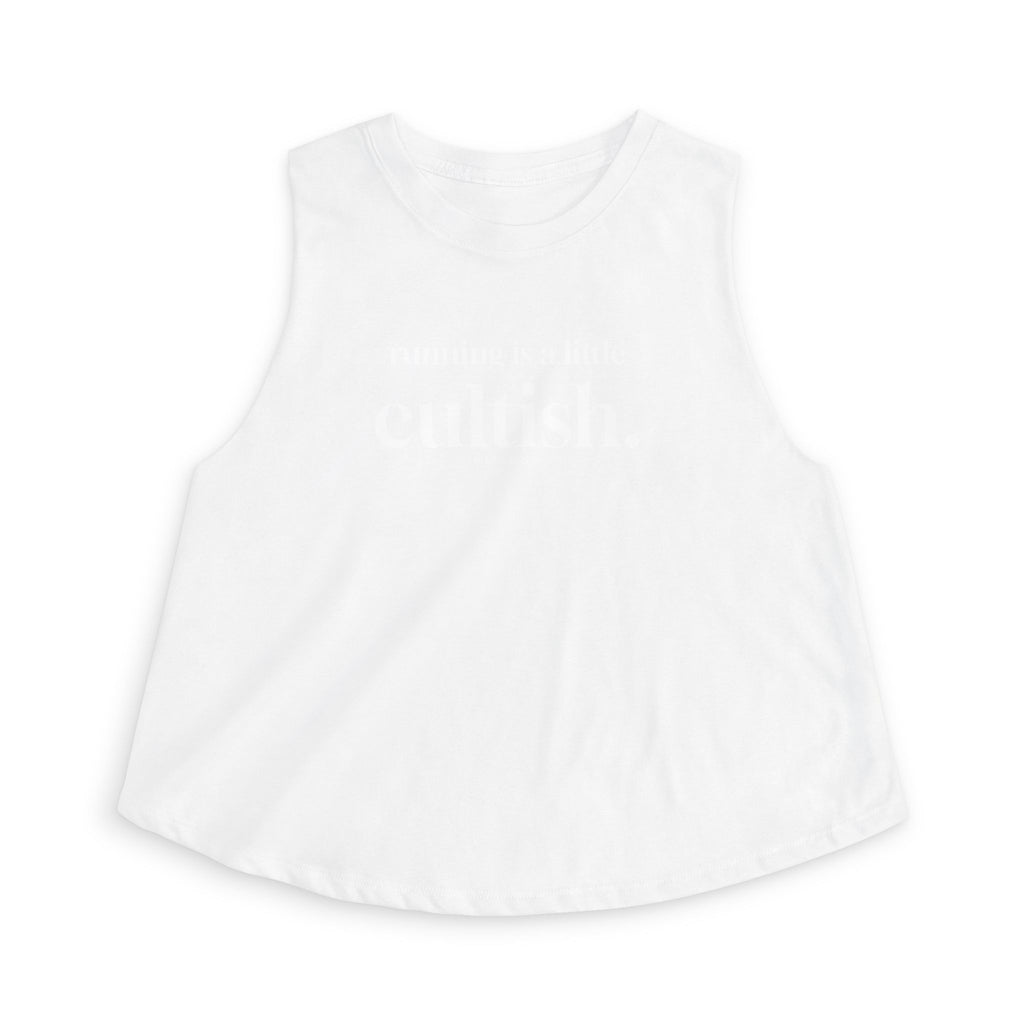 running is cultish Crop Tank