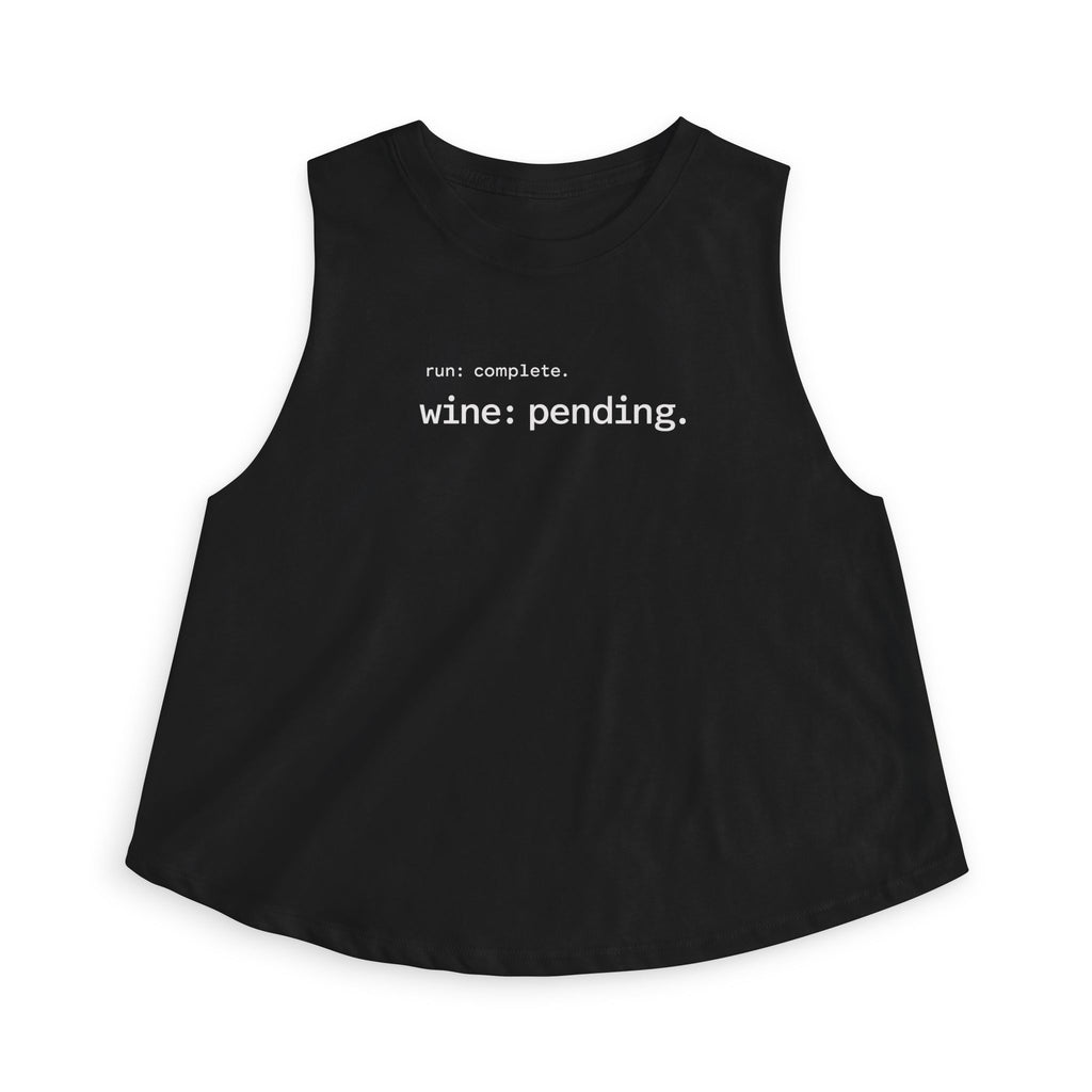 run wine pending Crop Tank