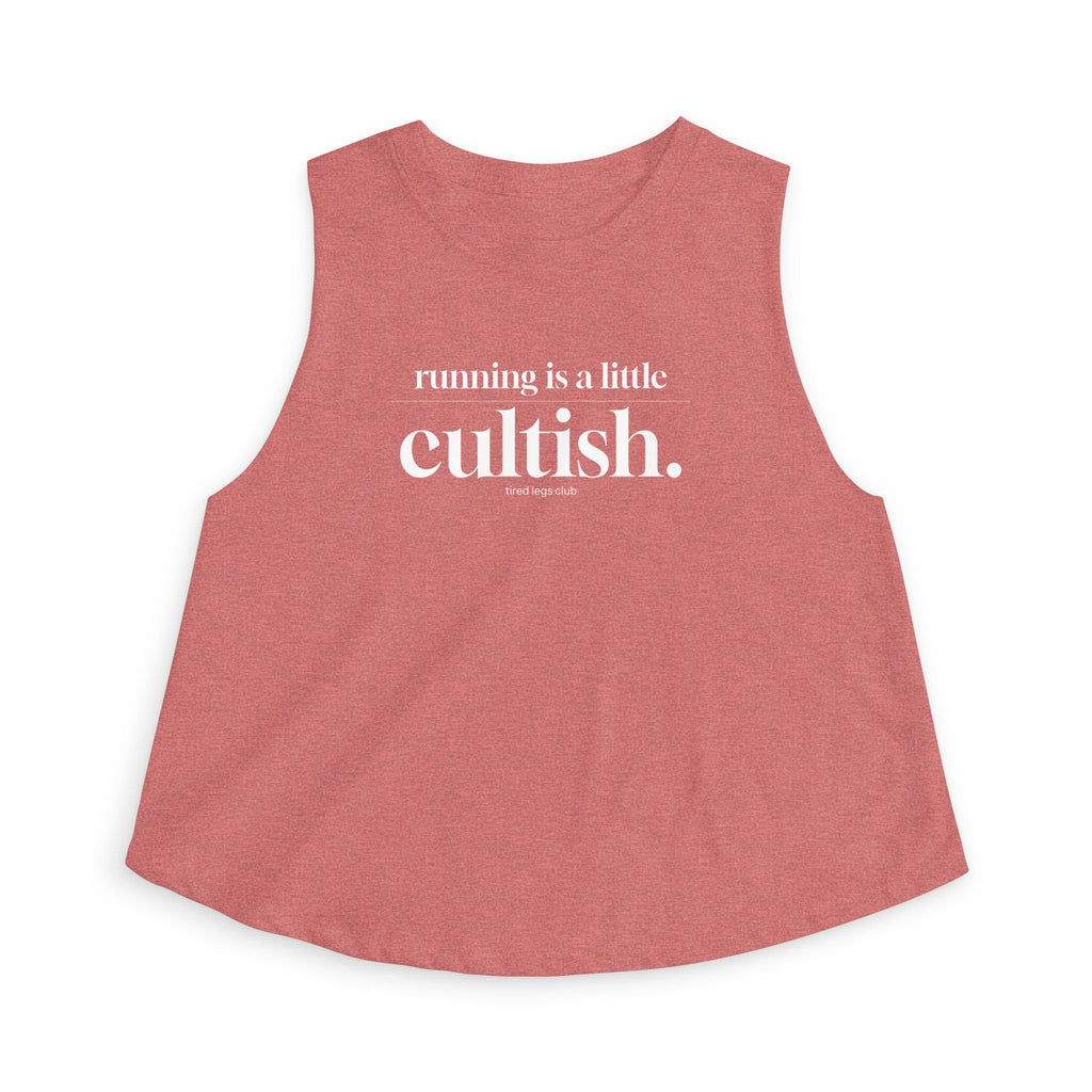 running is cultish Crop Tank