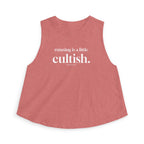 running is cultish Crop Tank