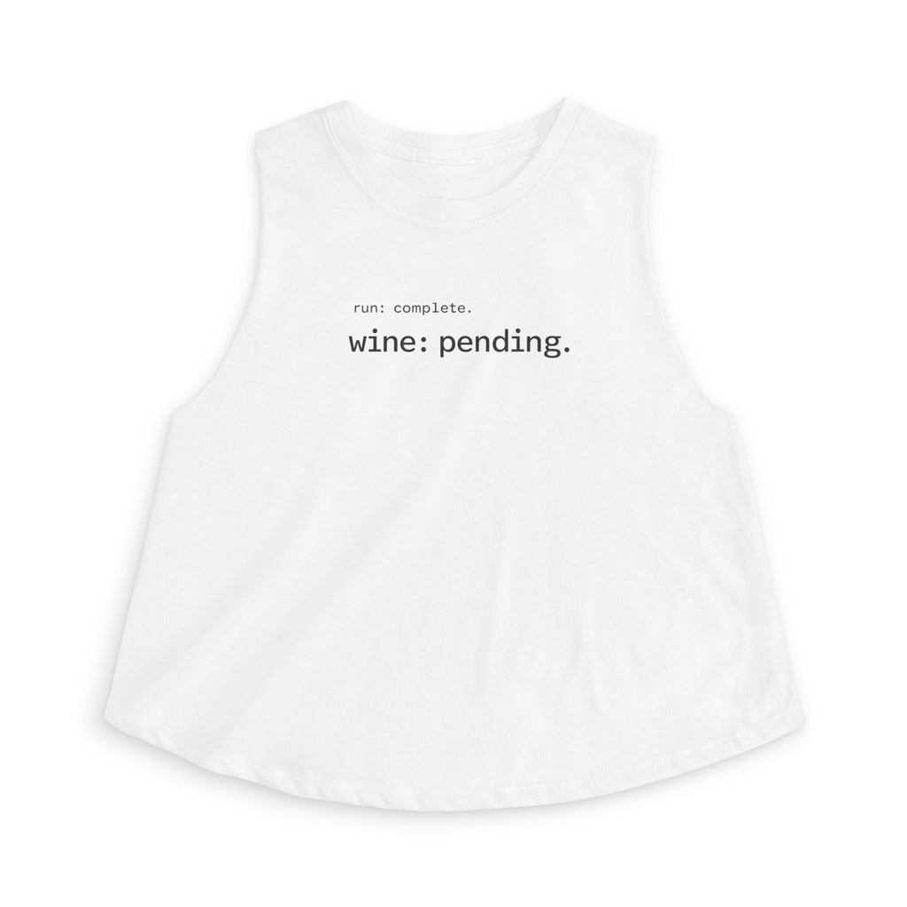run wine pending Crop Tank