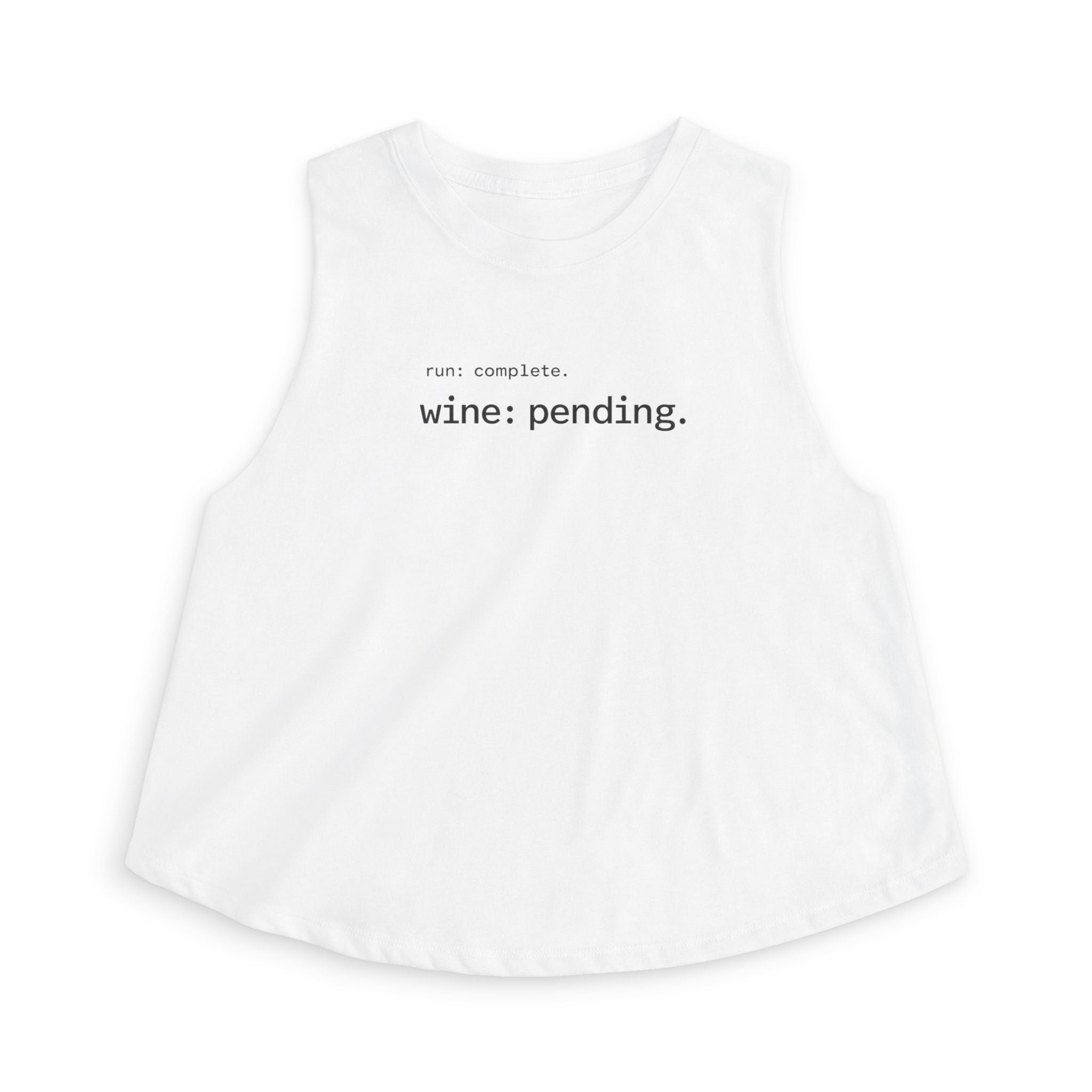 run wine pending Crop Tank