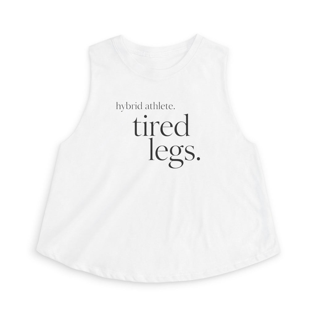 hybrid athlete tired legs Crop Tank