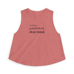 tired legs grateful heart Crop Tank