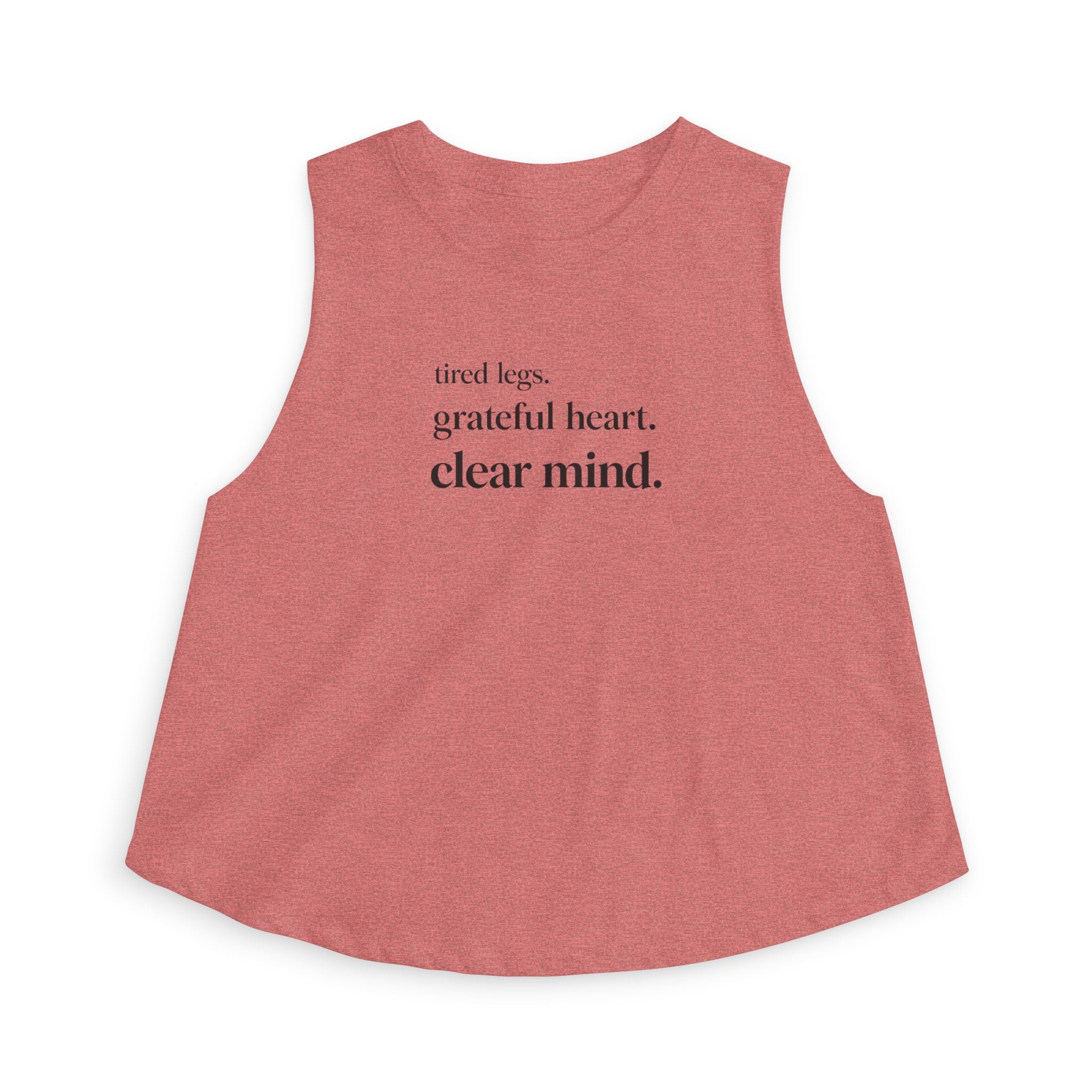 tired legs grateful heart Crop Tank