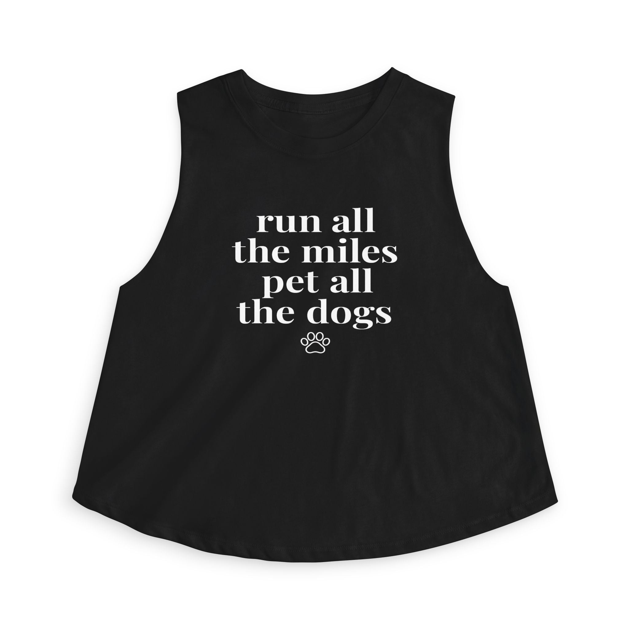 run all the miles Crop Tank