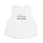 tired legs grateful heart Crop Tank