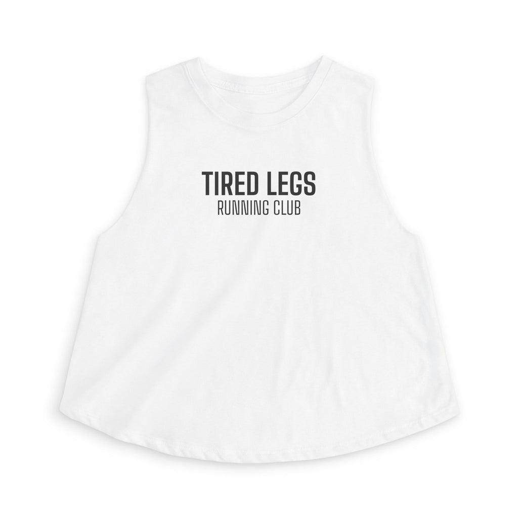 tired legs running club Crop Tank