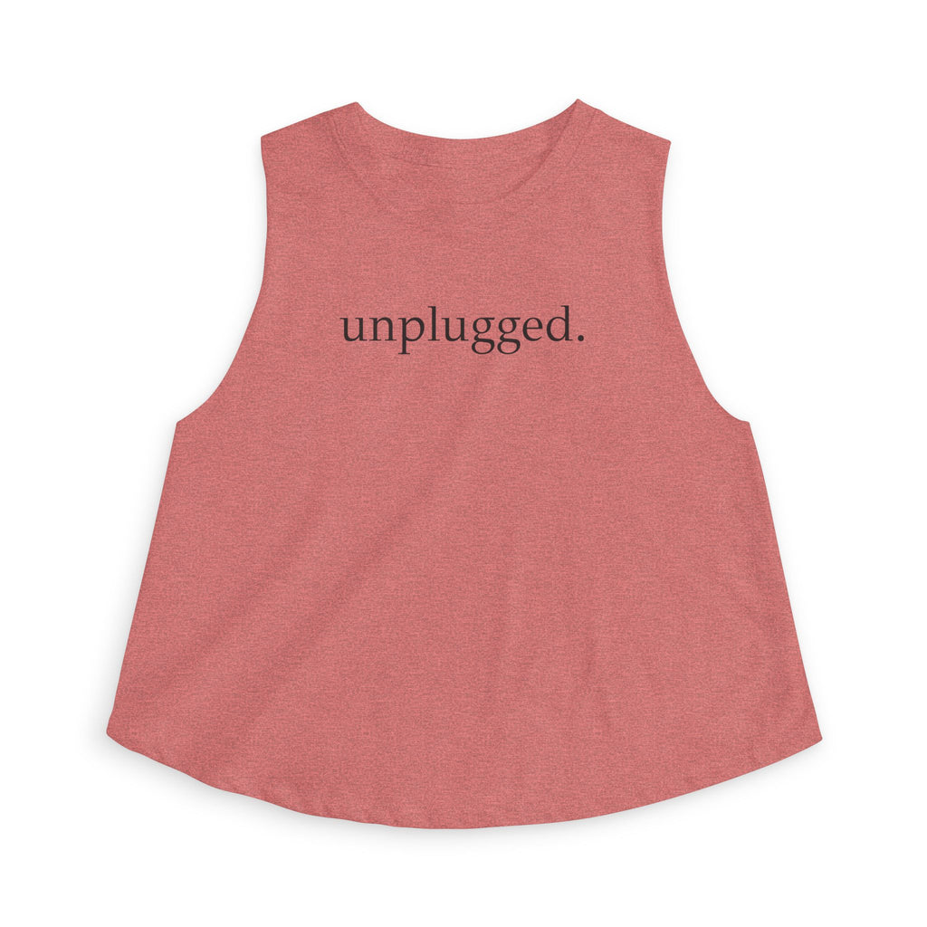 unplugged running Crop Tank