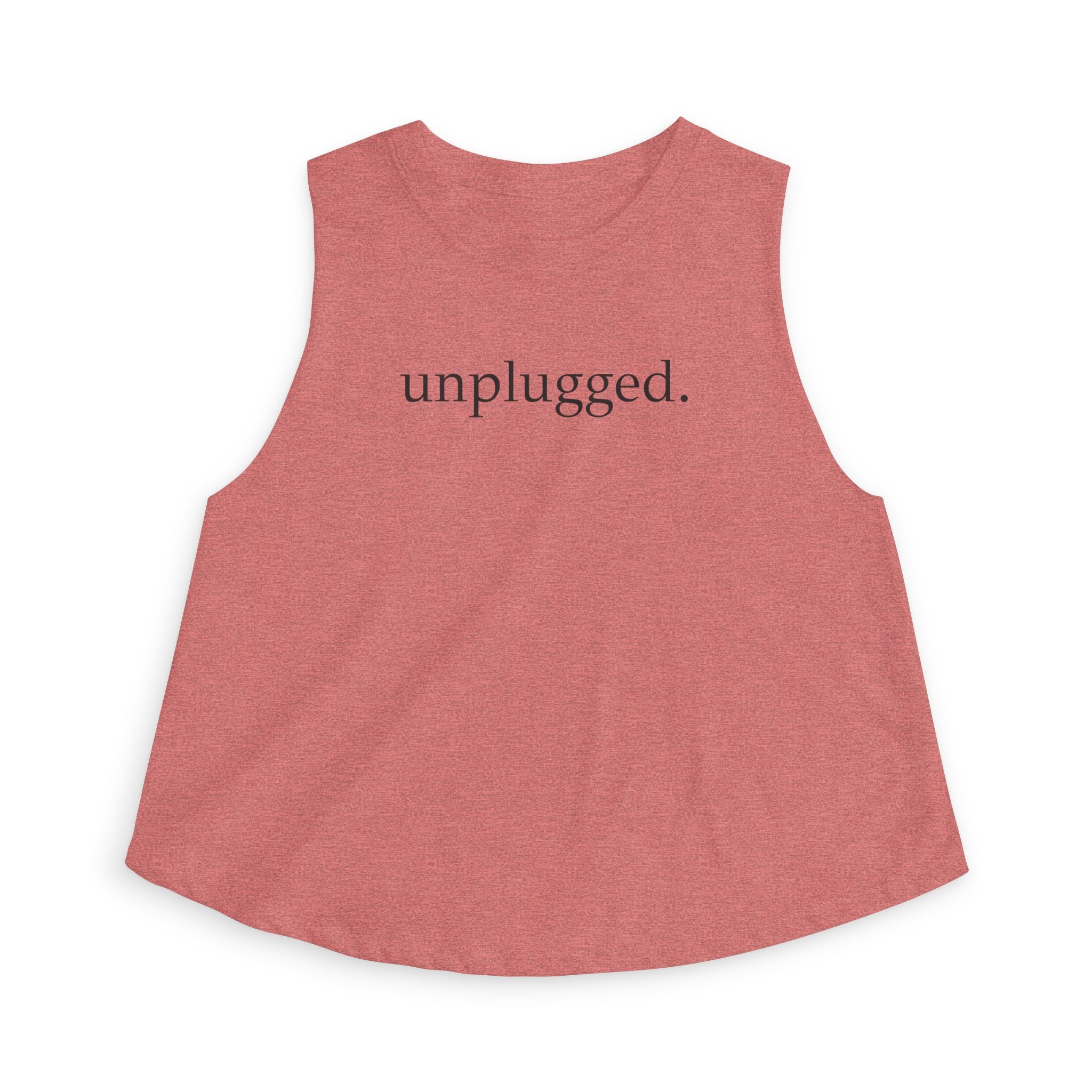 unplugged running Crop Tank