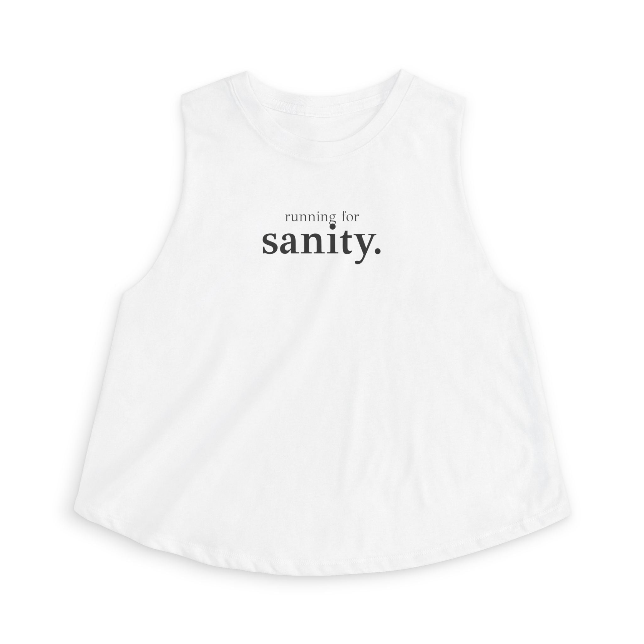 running for sanity Crop Tank