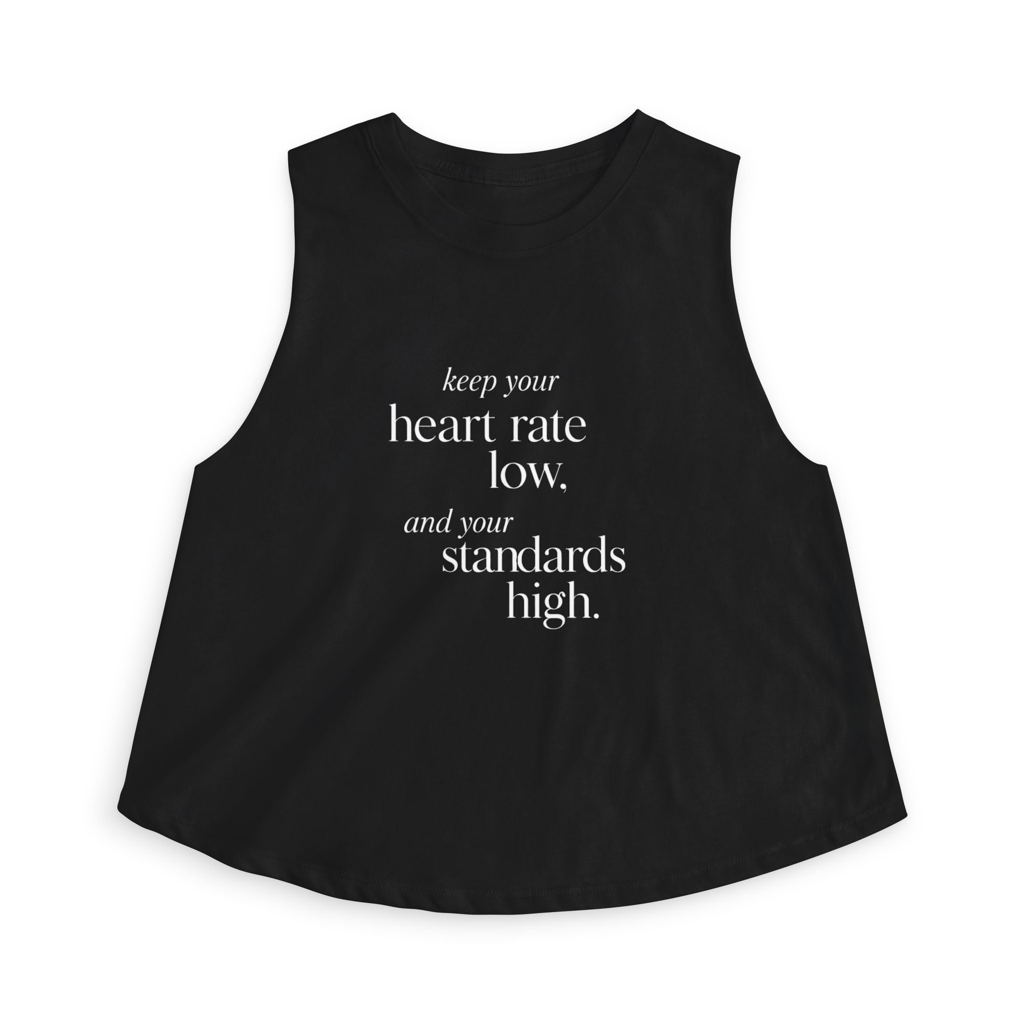 keep your heart rate low tank