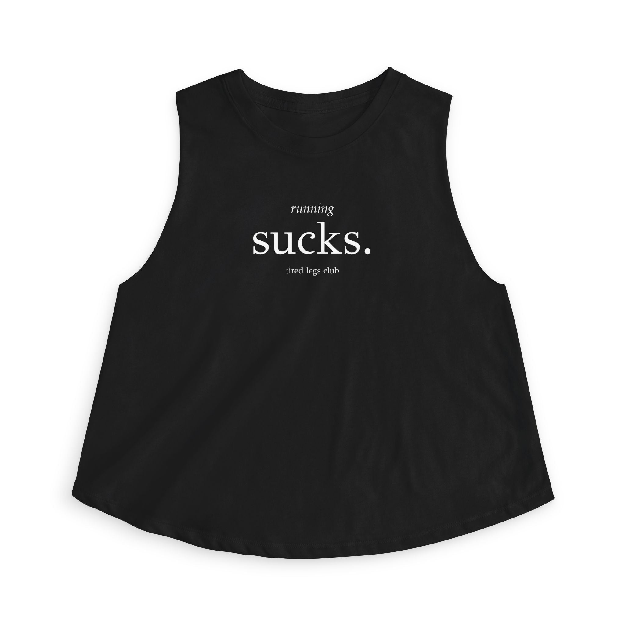 running sucks Crop Tank