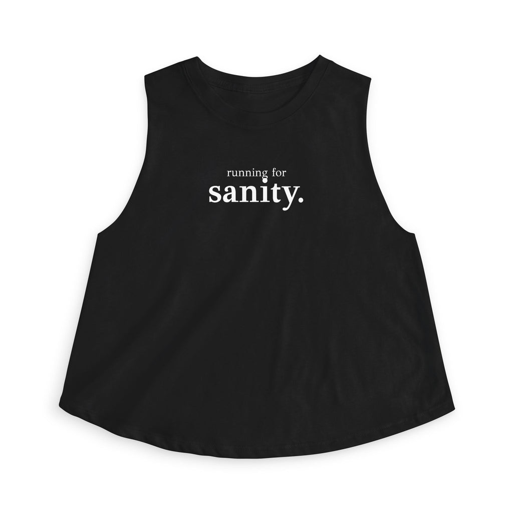 running for sanity Crop Tank