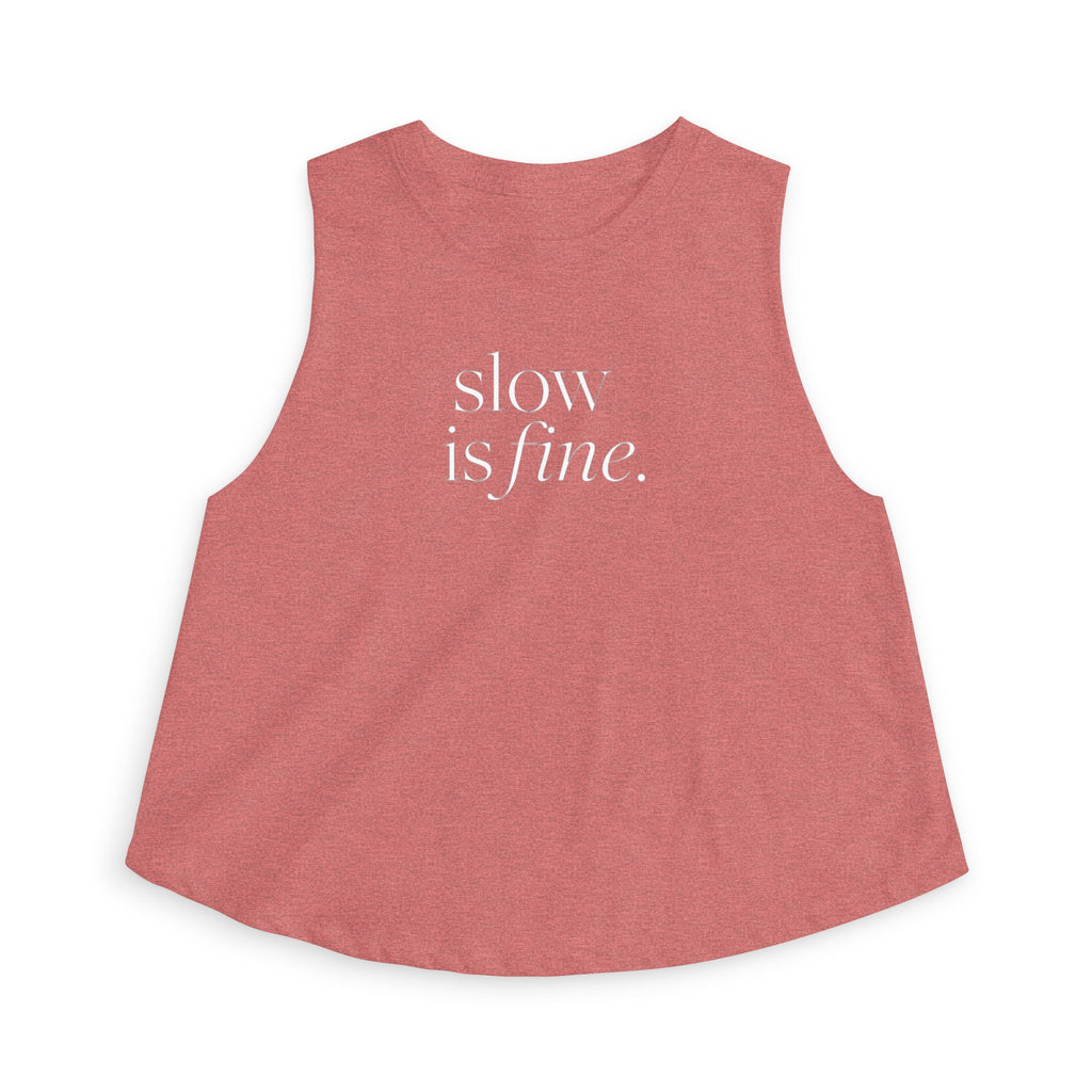 slow is fine crop top