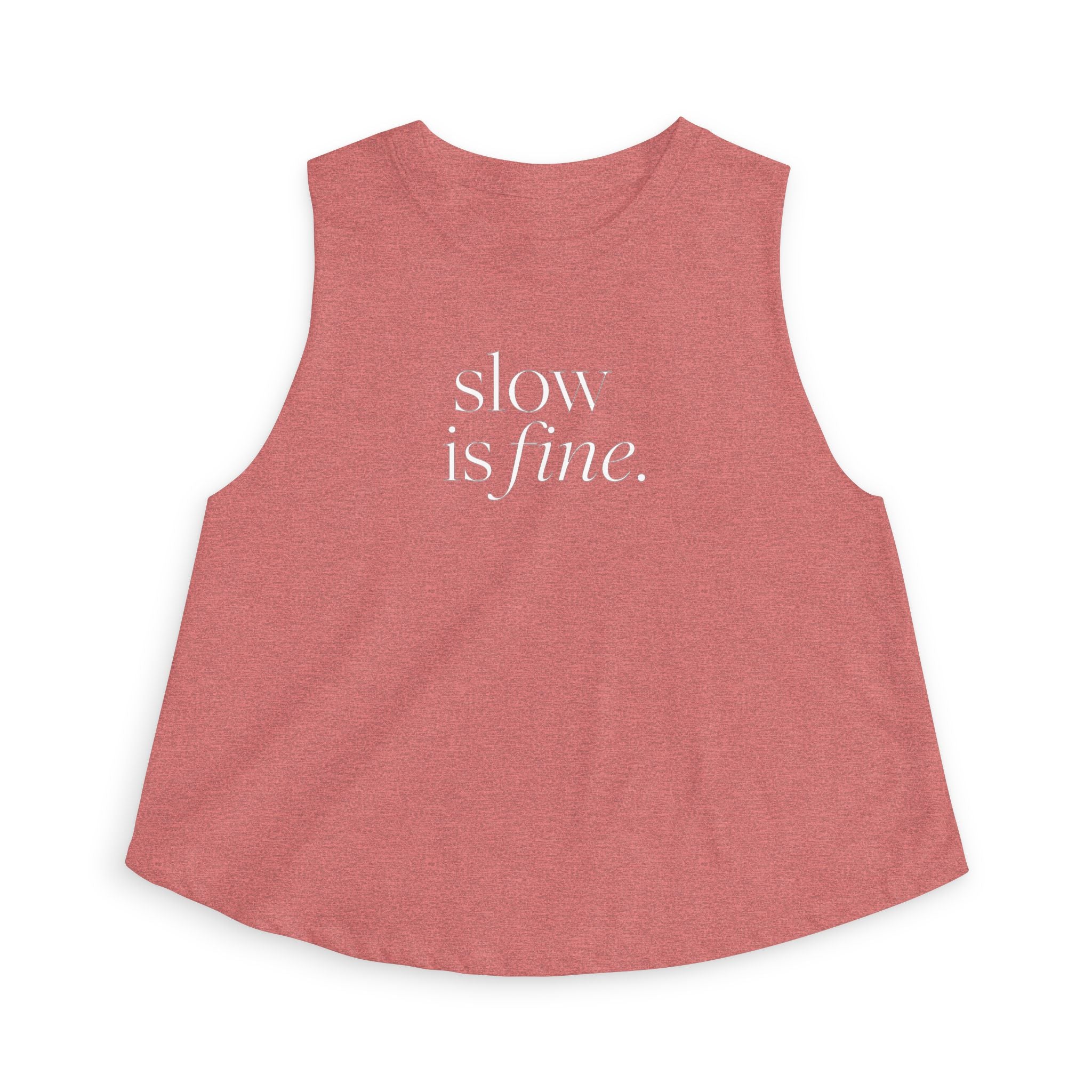 slow is fine crop top
