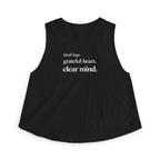 tired legs grateful heart Crop Tank