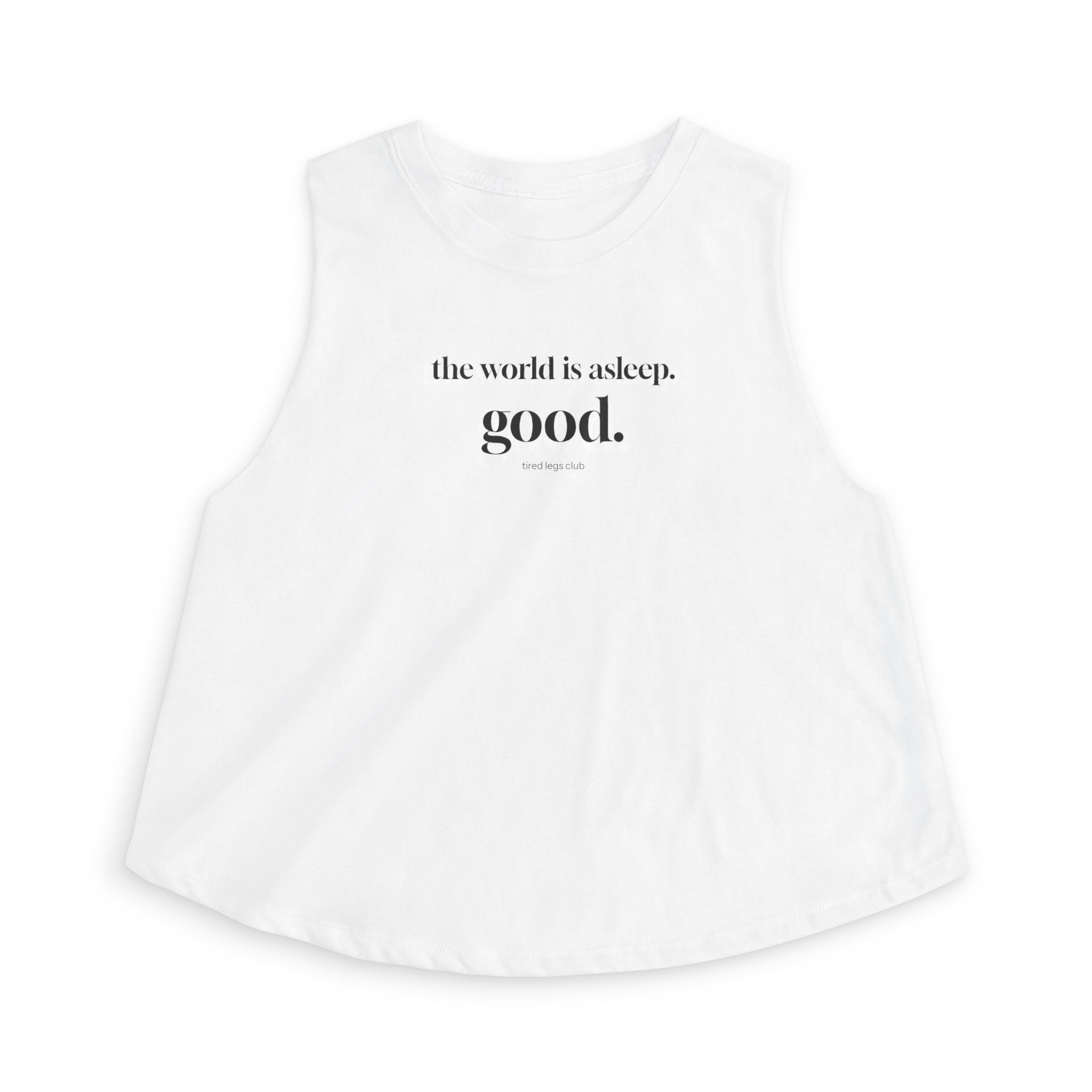 world is asleep Crop Tank