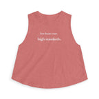 low heart rate high standards Crop Tank