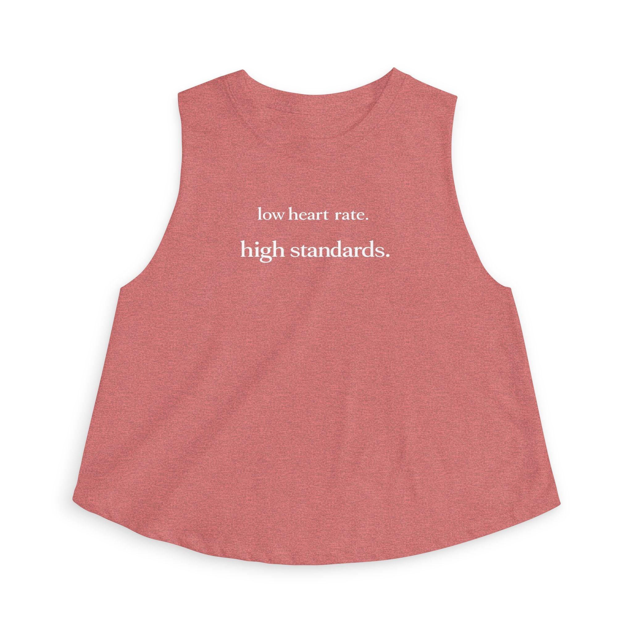 low heart rate high standards Crop Tank