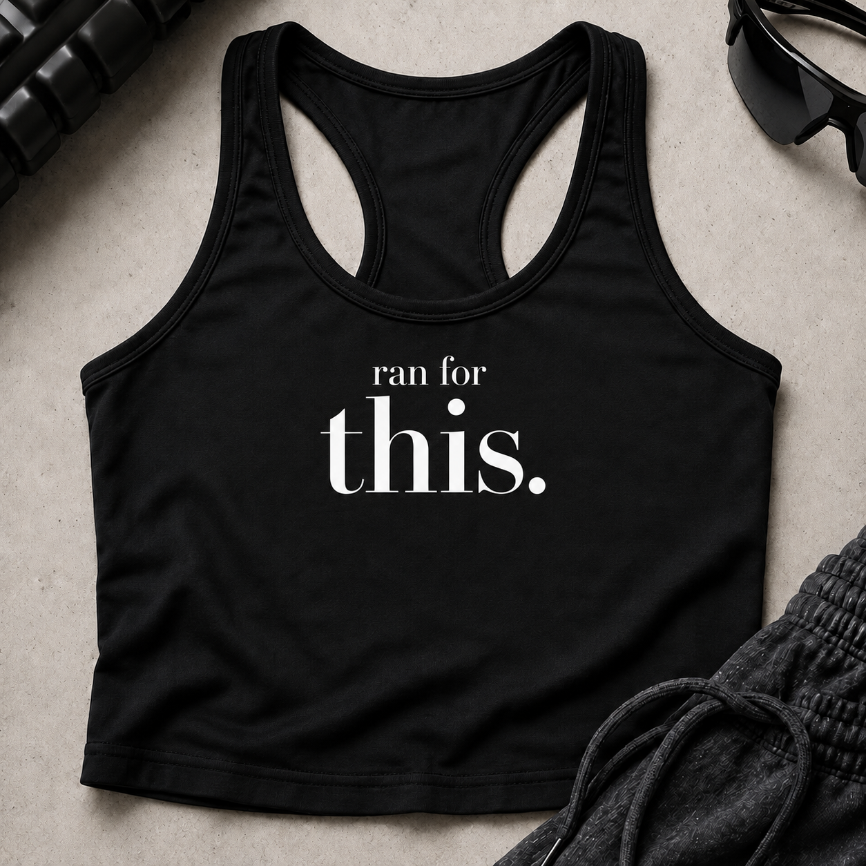 run for this. Racerback Crop Tank