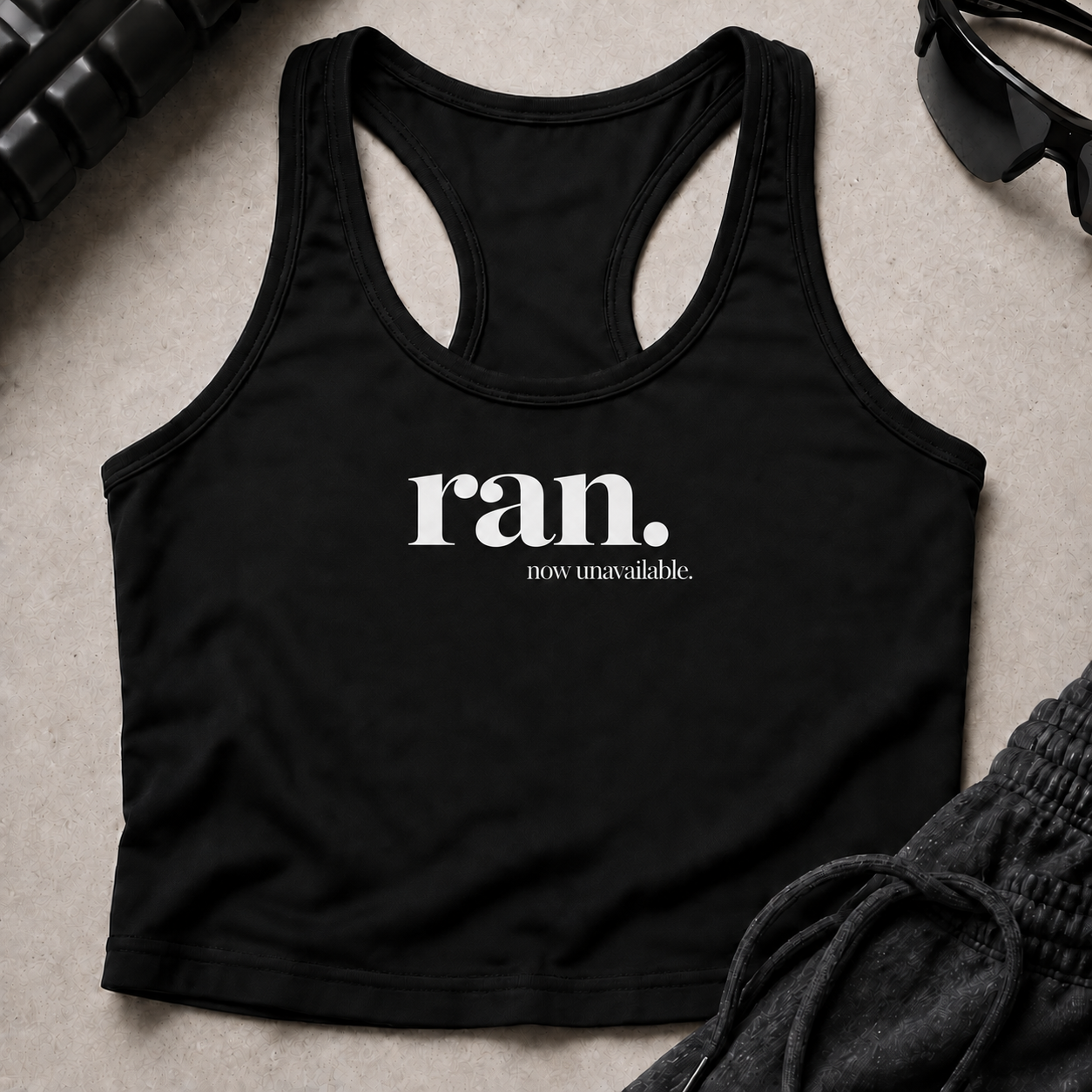 ran. now unavailable. Racerback Crop Tank