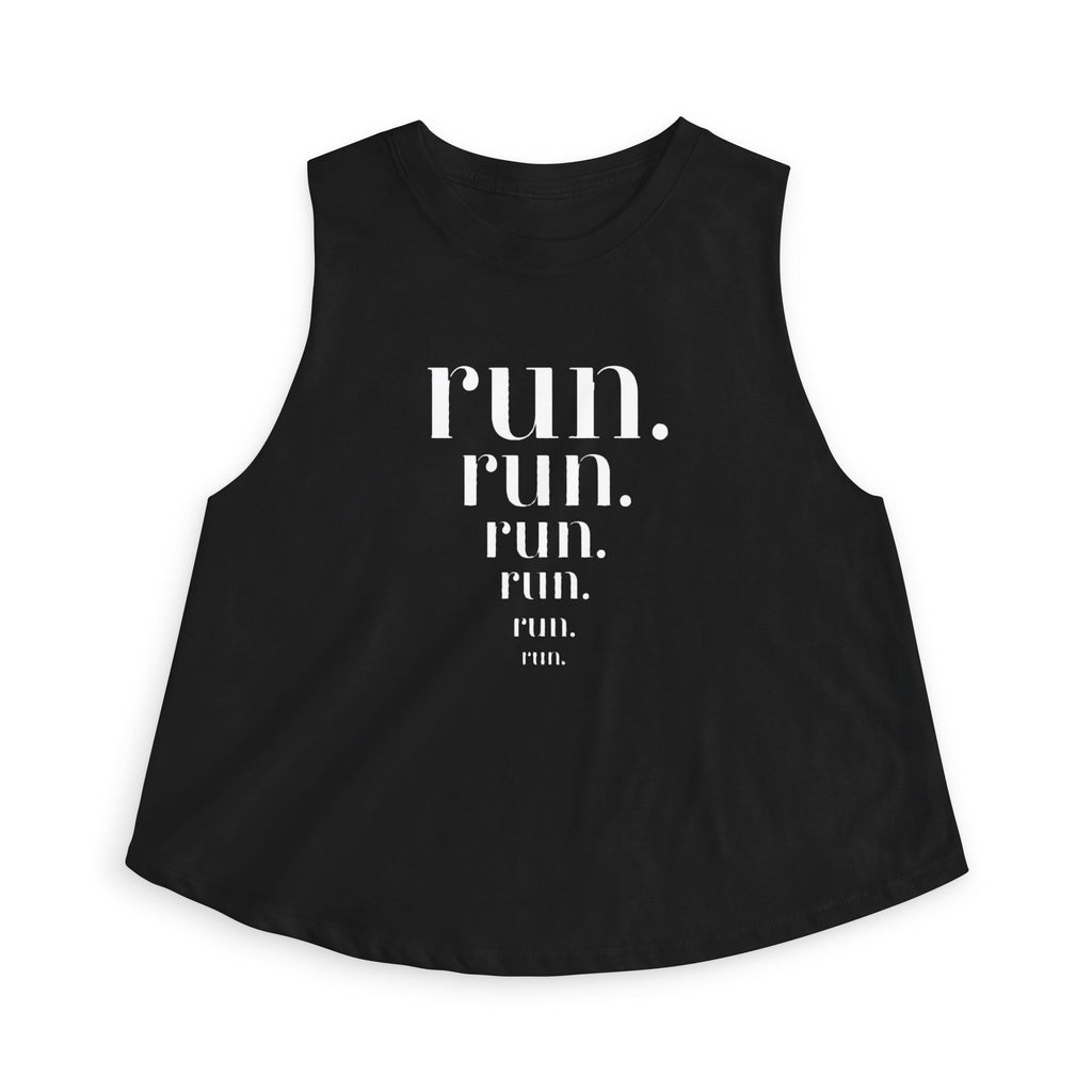 mile 3. Racerback Crop Tank