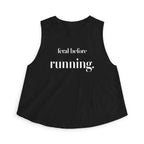 feral before running Racerback Crop Tank