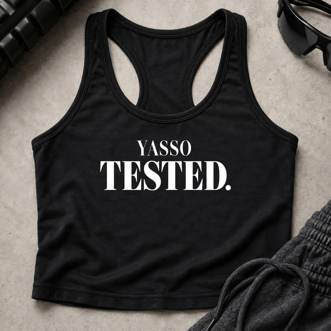 yasoo tested. Racerback Crop Tank
